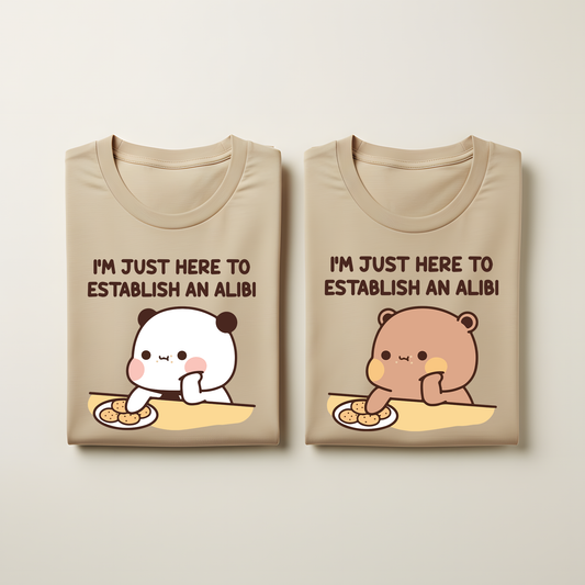 Bubu & Dudu Matching Tees – Funny “Alibi” Couple Shirts