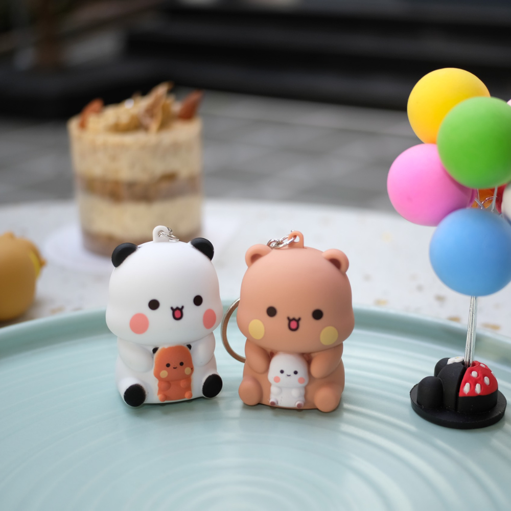 Bubu & Dudu Keychain – Says 3 voice “I Love You - Atata - Omacha”, Lights Up