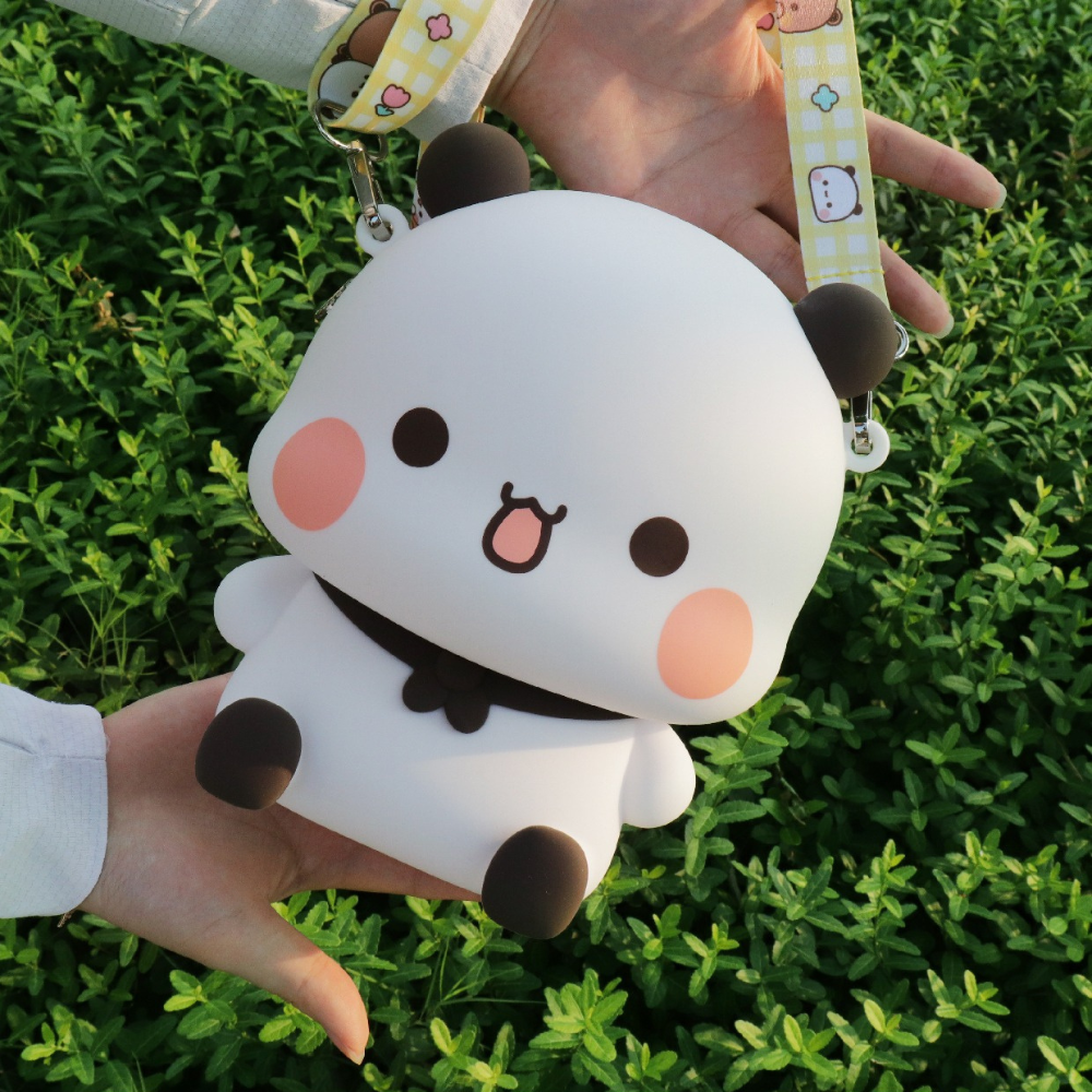 Bubu Bear Silicone Crossbody Bag – Cute Kawaii Shoulder Purse with Strap