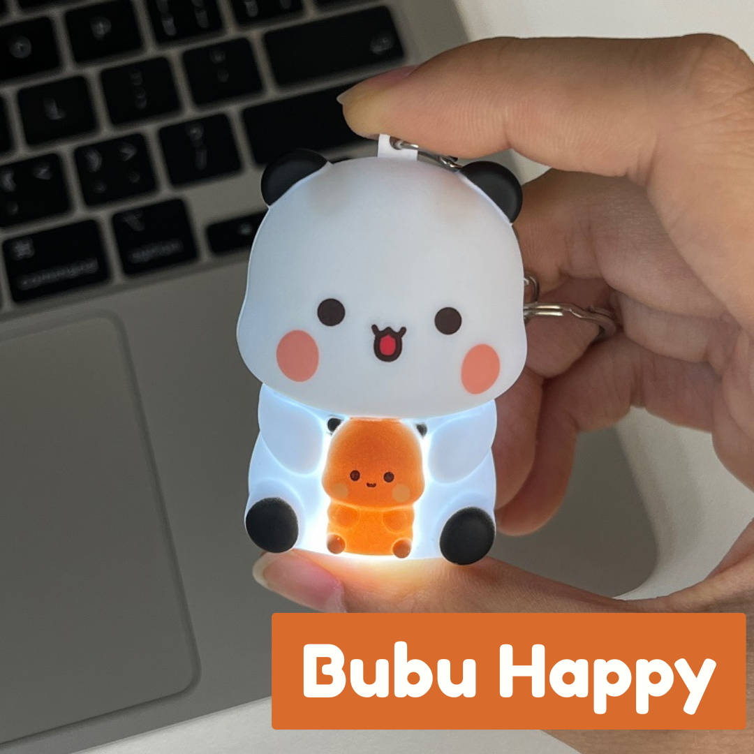 Bubu & Dudu Keychain – Says 3 voice “I Love You - Atata - Omacha”, Lights Up
