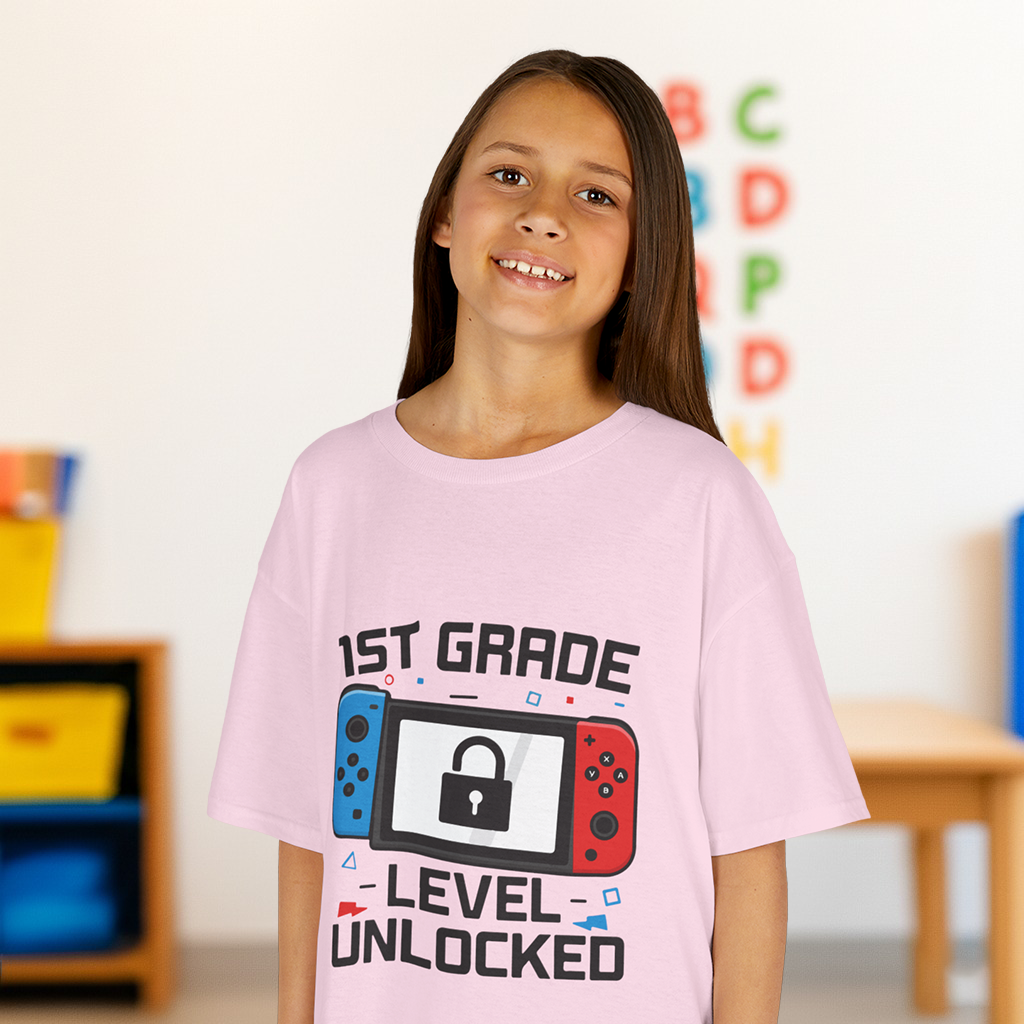T-Shirt Level Unlocked – 1st Grade Gamer
