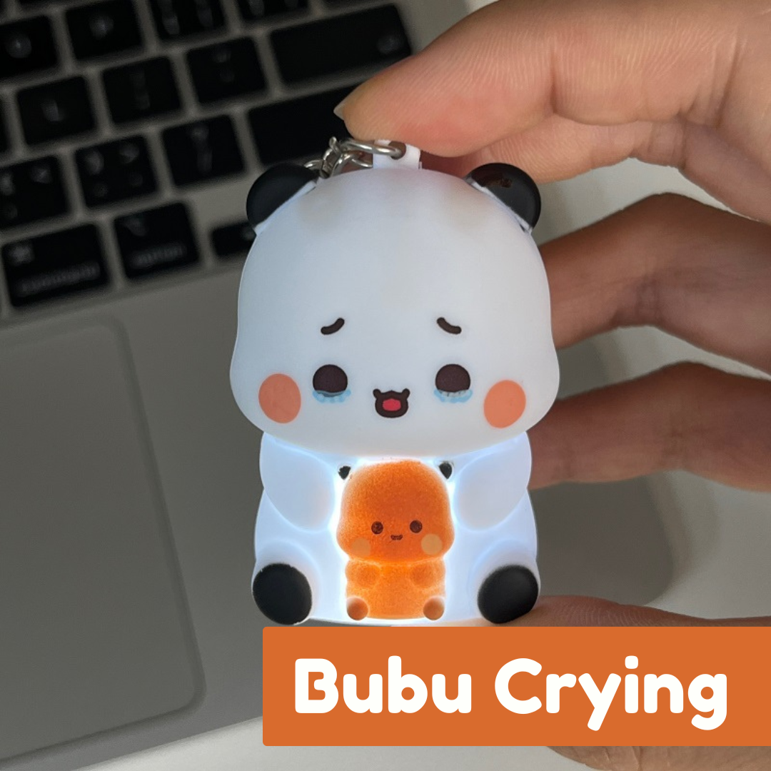 Bubu & Dudu Keychain – Says 3 voice “I Love You - Atata - Omacha”, Lights Up