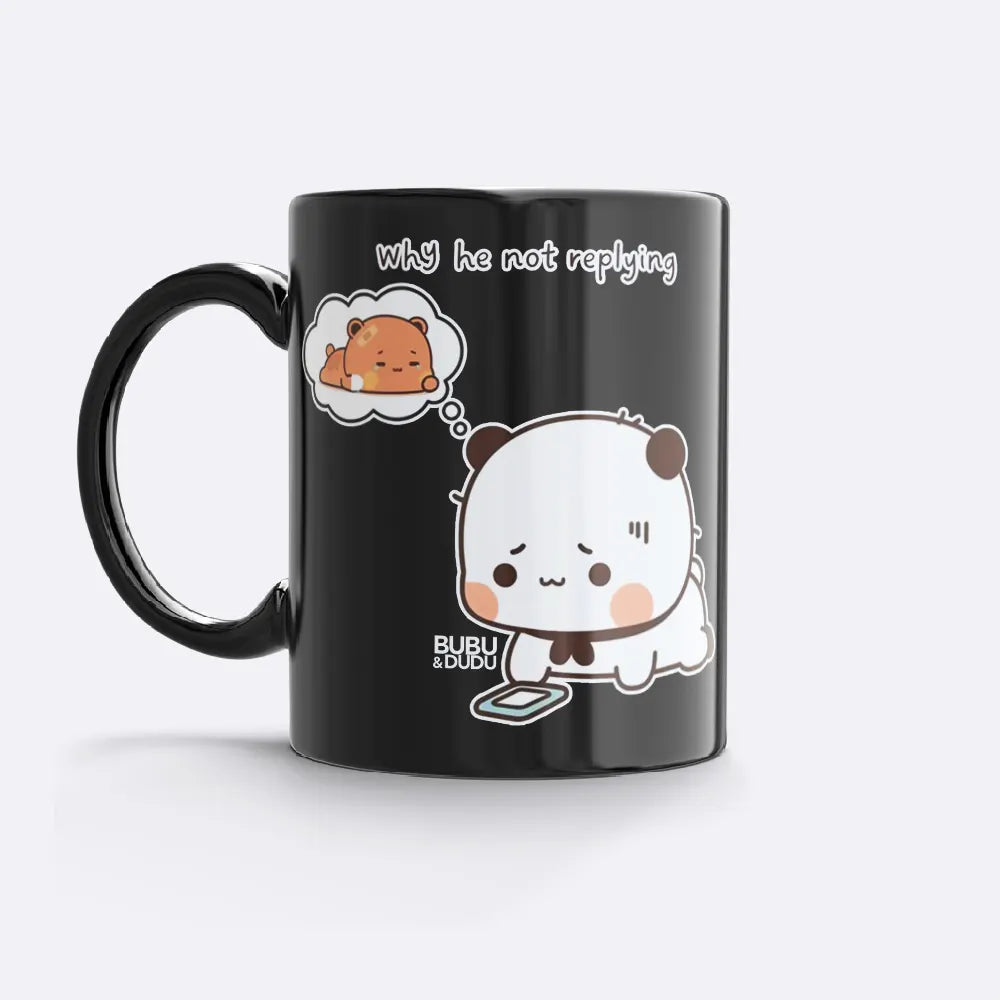 Bubu & Dudu "Not Replying" Mug – Funny Couple Coffee Cup - Heybubududu