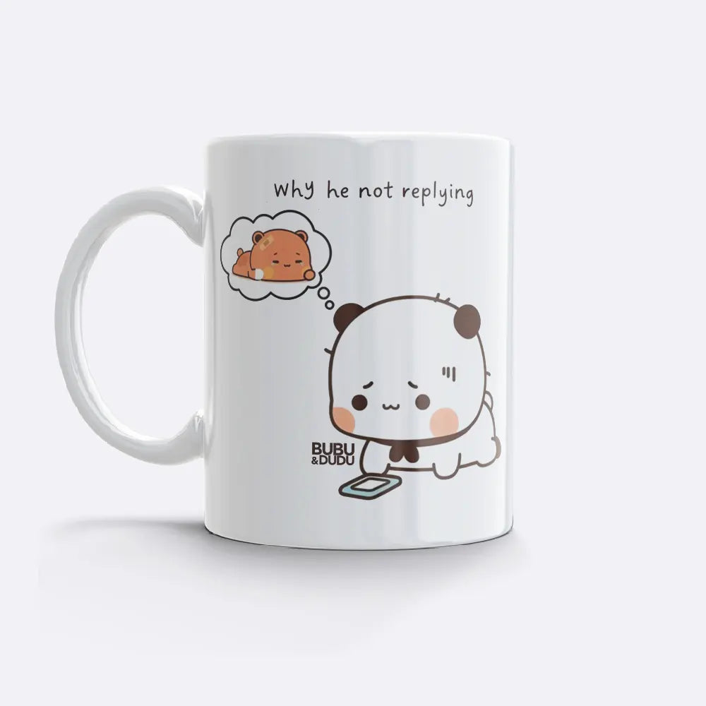 Bubu & Dudu "Not Replying" Mug – Funny Couple Coffee Cup - Heybubududu