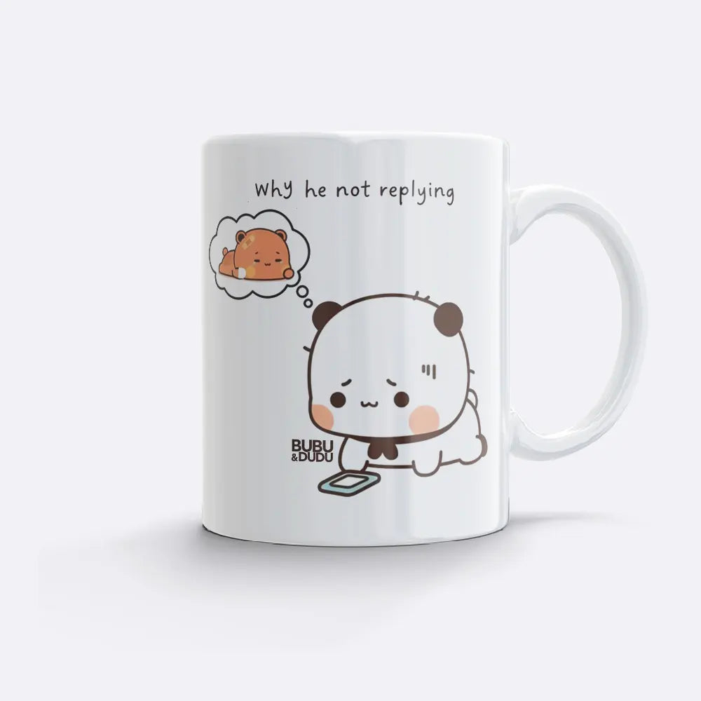 Bubu & Dudu "Not Replying" Mug – Funny Couple Coffee Cup - Heybubududu