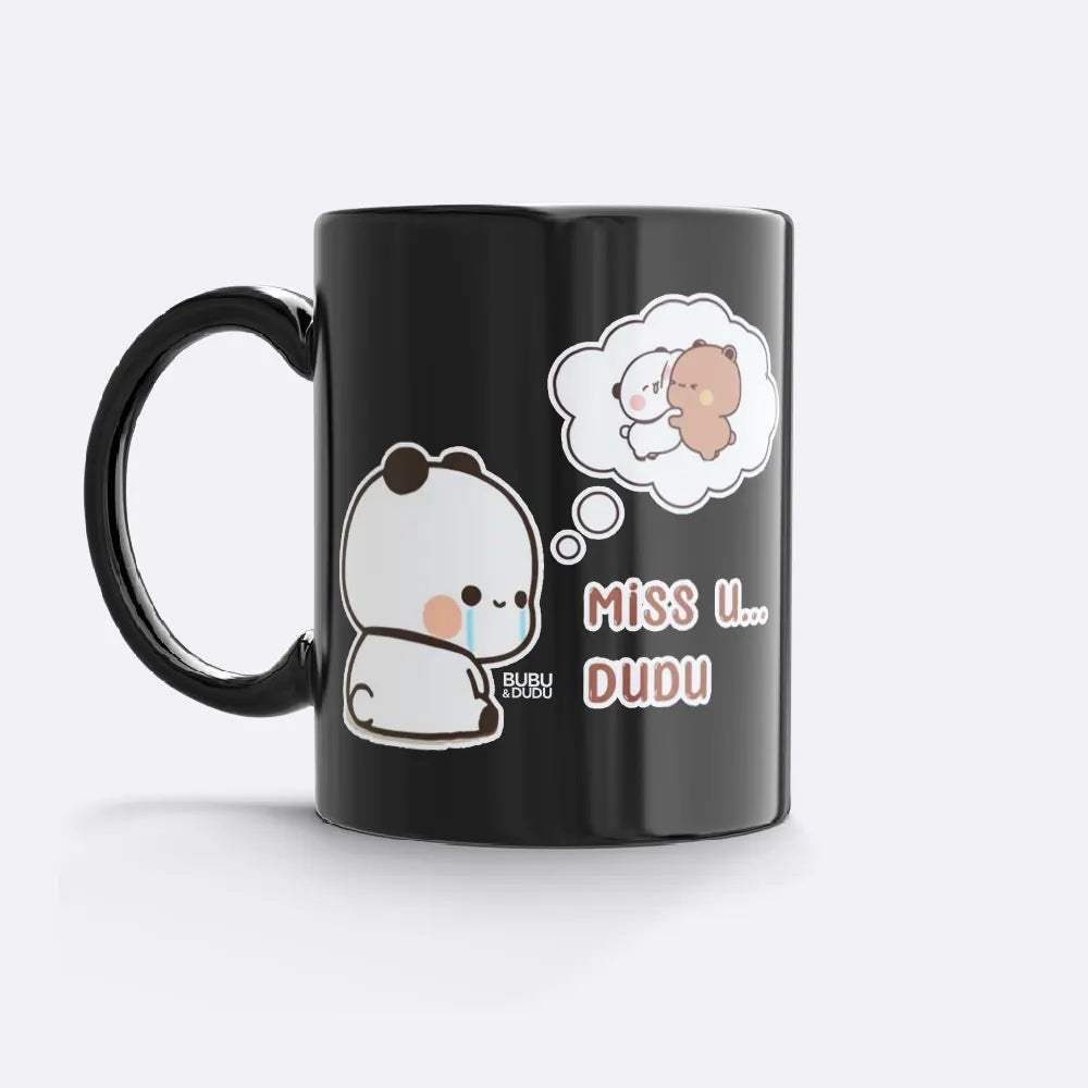 ubu & Dudu "Miss U Dudu" Mug – Cute Romantic Gift for Couples - Heybubududu