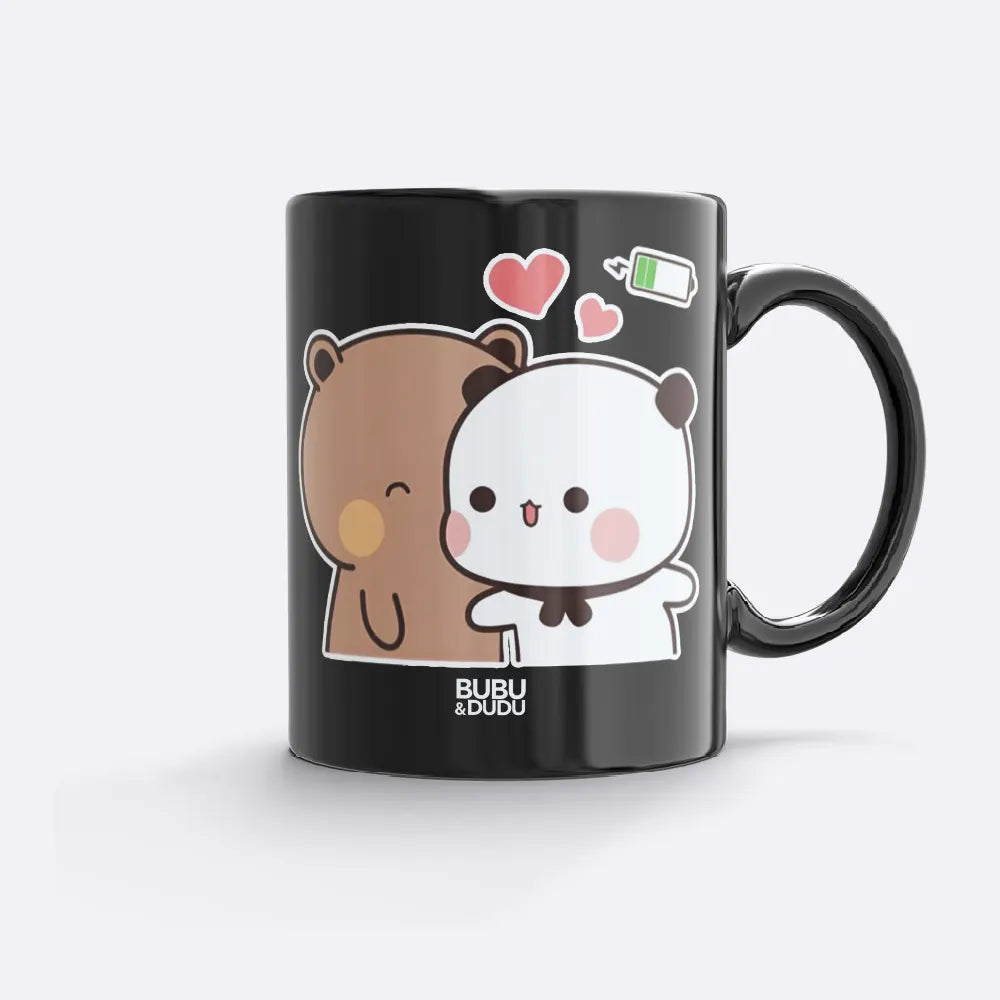 Bubu & Dudu "Love Charged!" Mug – Cute Couple Coffee Mug - Heybubududu