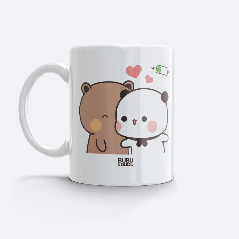 Bubu & Dudu "Love Charged!" Mug – Cute Couple Coffee Mug - Heybubududu