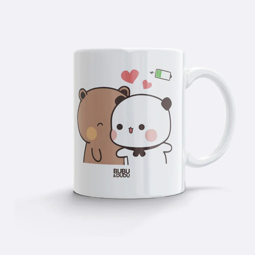 Bubu & Dudu "Love Charged!" Mug – Cute Couple Coffee Mug - Heybubududu