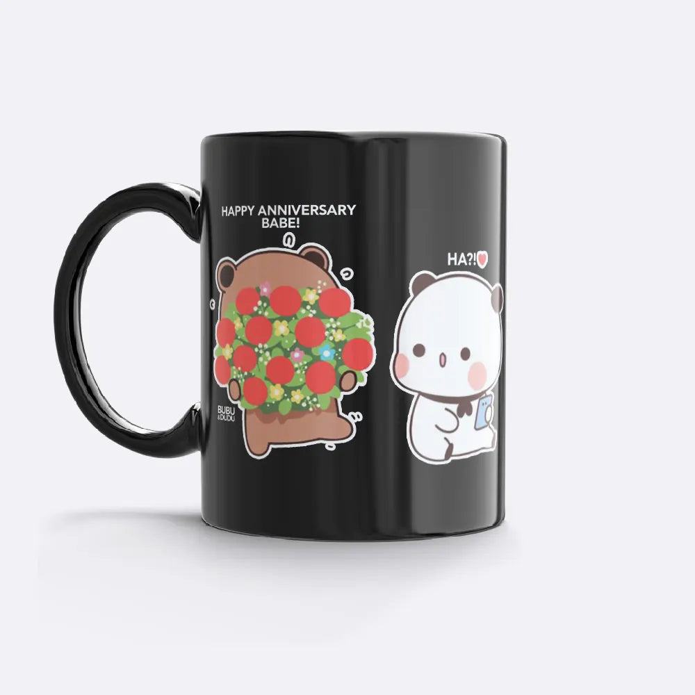 Bubu & Dudu "Happy Anniversary!" Mug – Perfect Gift for Couples - Heybubududu