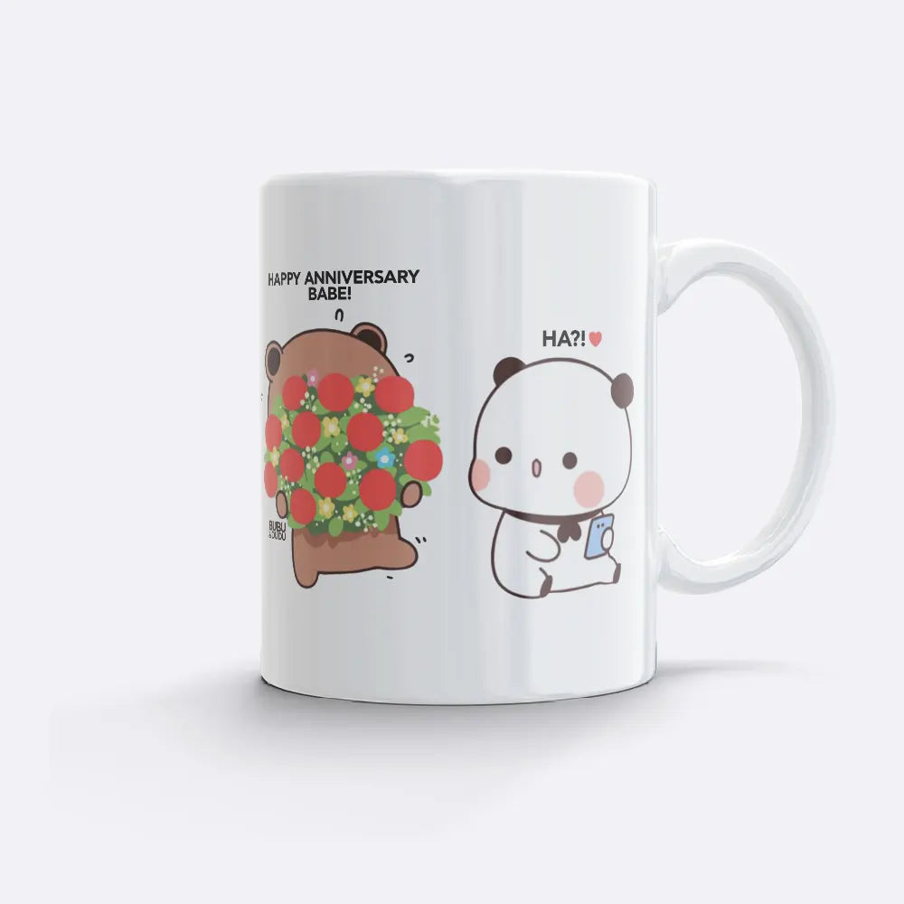 Bubu & Dudu "Happy Anniversary!" Mug – Perfect Gift for Couples - Heybubududu