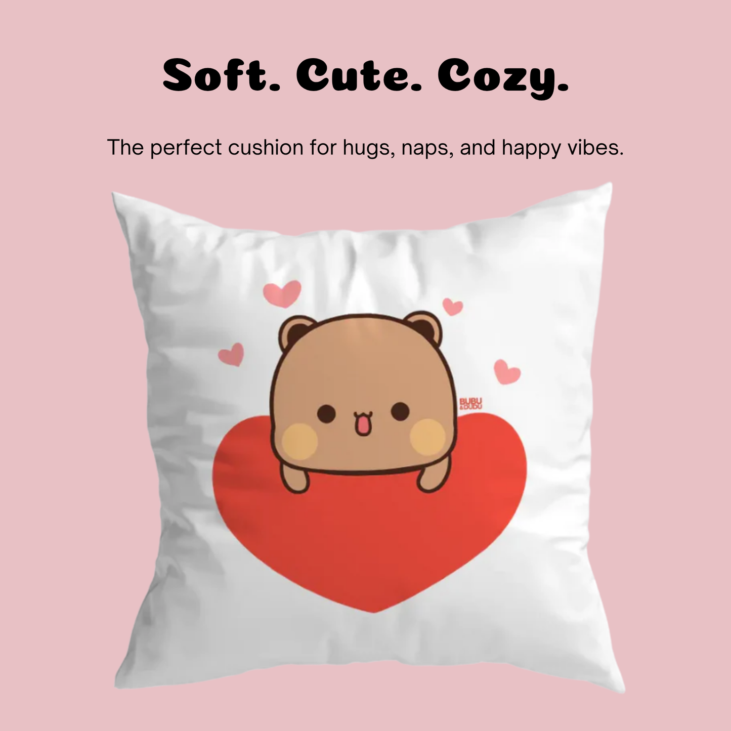 Bubu & Dudu "Dudu Heart" Pillow – Adorable Couple Gift