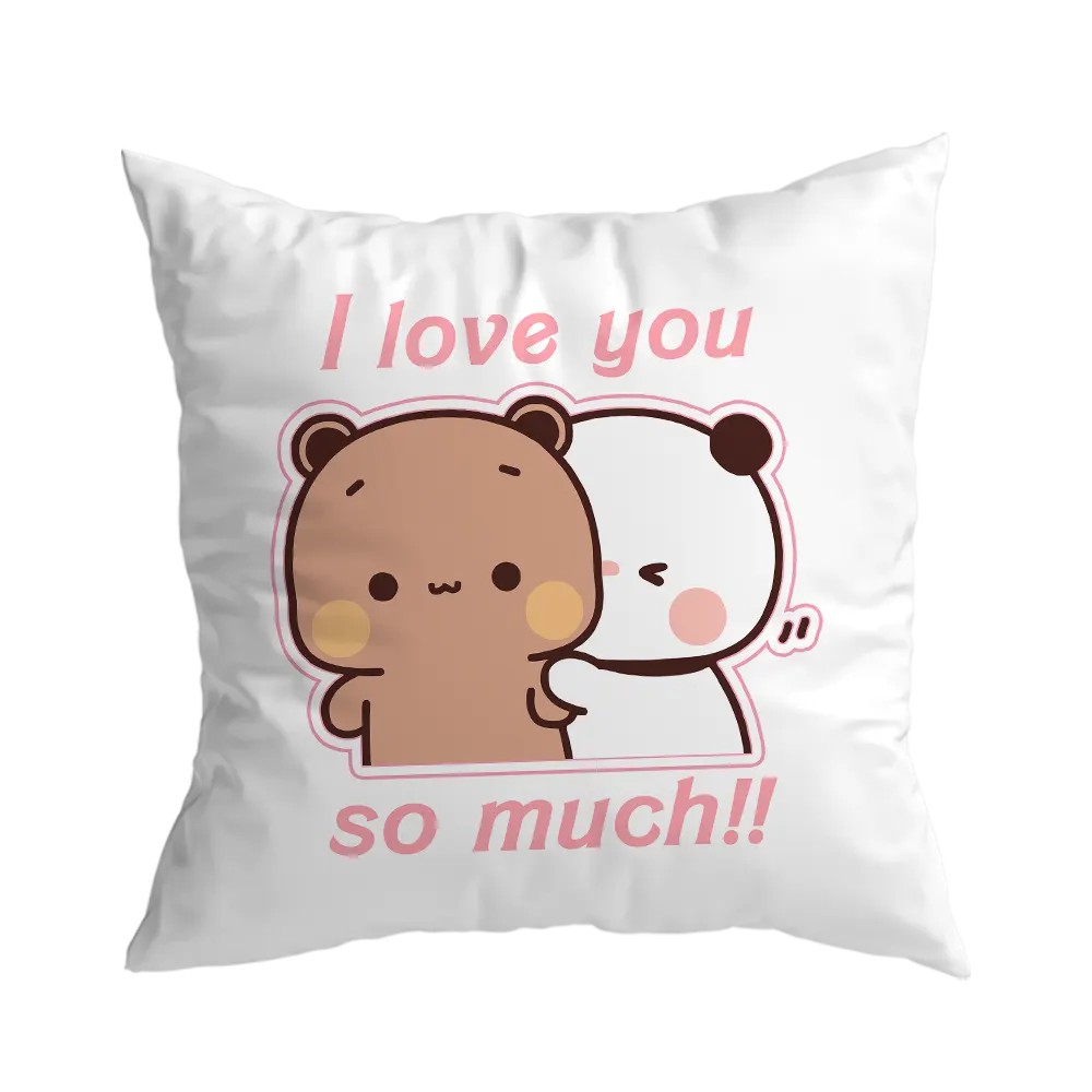 Bubu & Dudu "I Love You So Much!" Pillow – Perfect Gift for Couples - Heybubududu