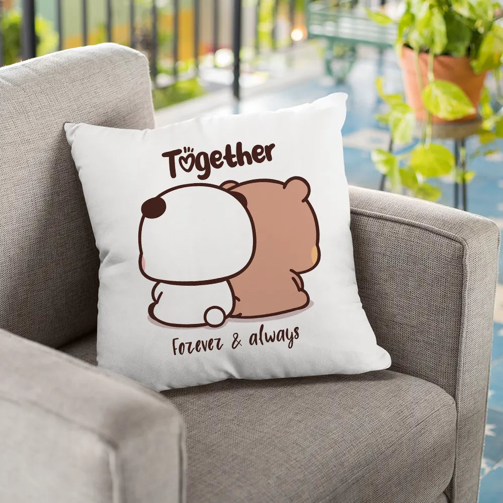 Bubu & Dudu "Together" Pillow – Cute Couple Gift - Heybubududu