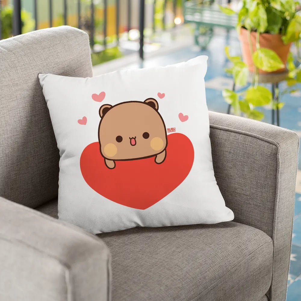 Bubu & Dudu "Dudu Heart" Pillow – Adorable Couple Gift - Heybubududu