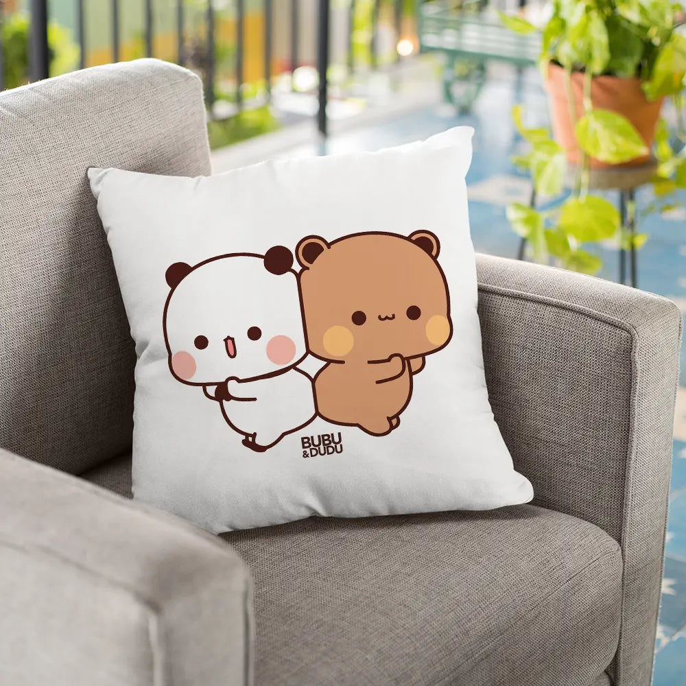 Bubu & Dudu "Back to Back" Pillow – Cute Couple Pillow - Heybubududu