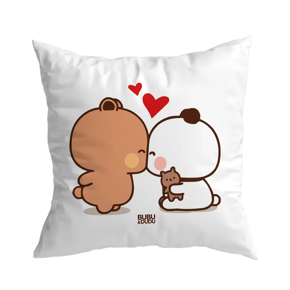 Bubu & Dudu "Kiss!" Pillow – Romantic Gift for Couples - Heybubududu