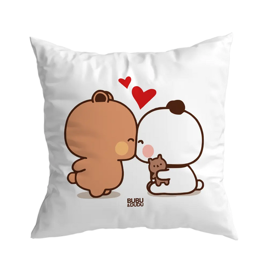 Bubu & Dudu "Kiss!" Pillow – Romantic Gift for Couples - Heybubududu