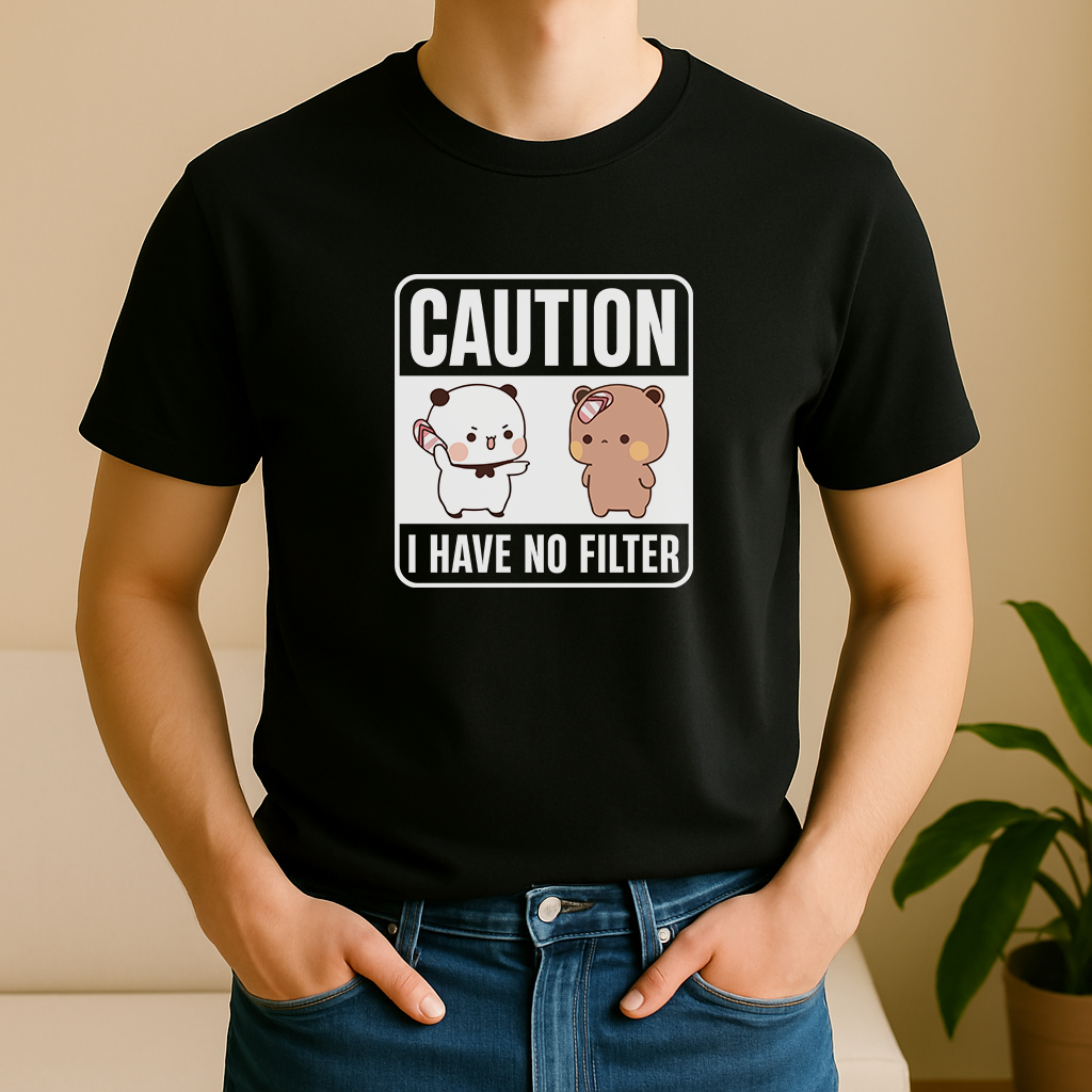 No Filter Tee – Bubu & Dudu Warning Style