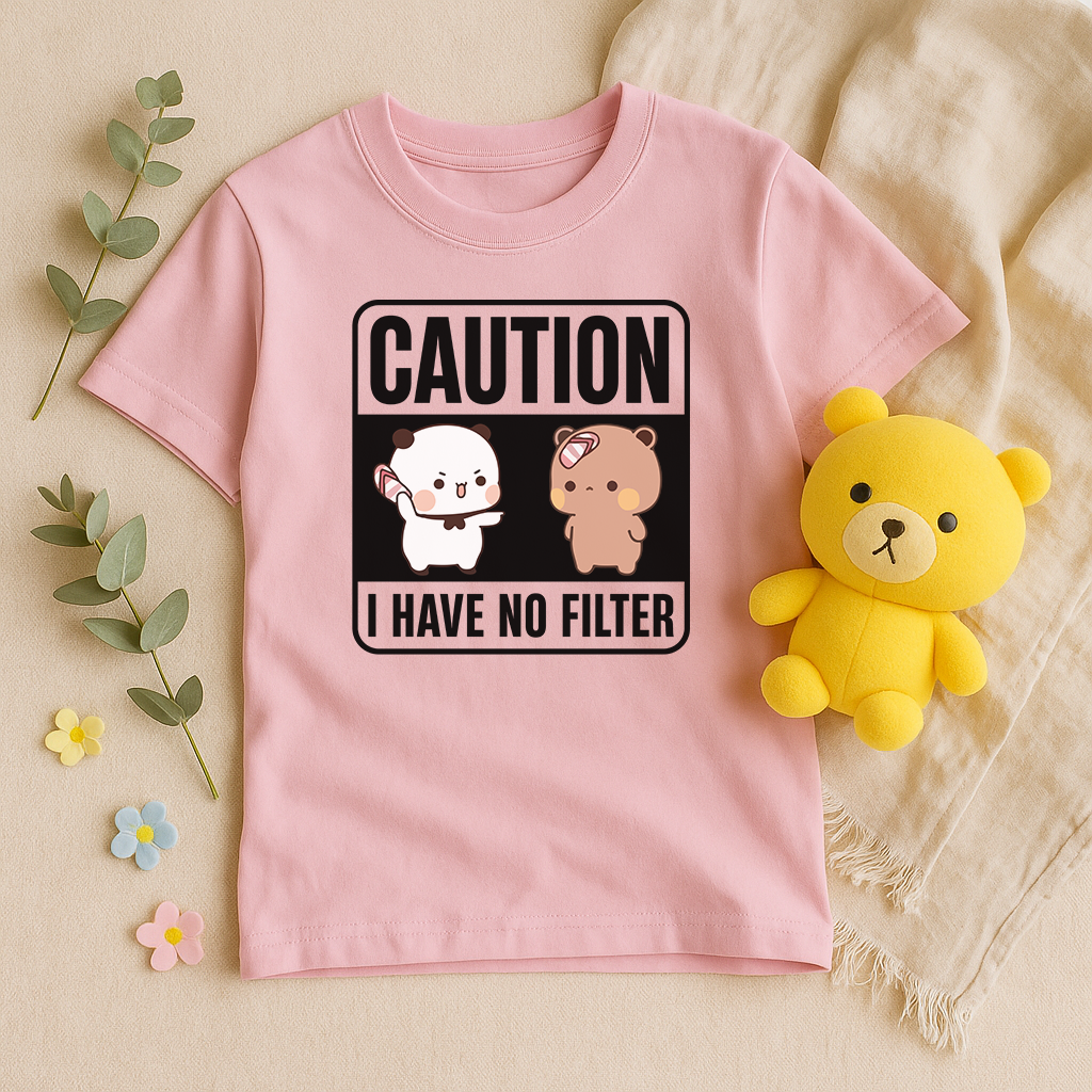 No Filter Tee β Bubu & Dudu Warning Style