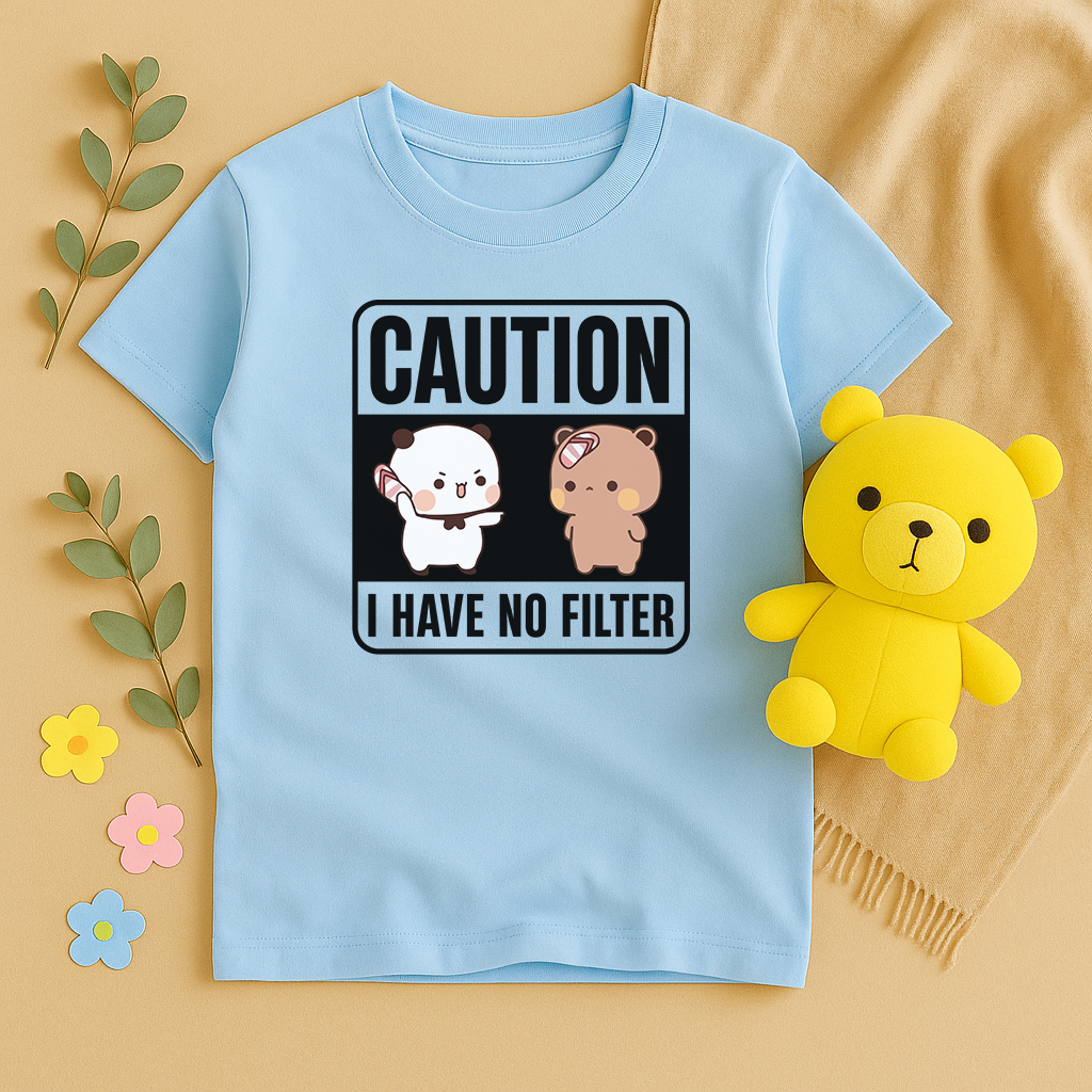 No Filter Tee β Bubu & Dudu Warning Style