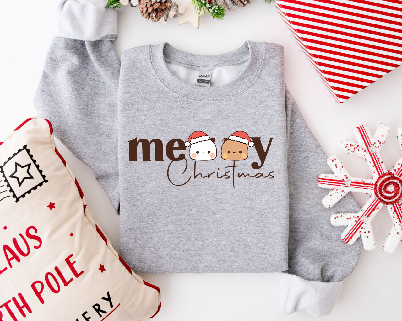 Bubu & Dudu Merry Christmas Sweatshirt – Cute Holiday Crewneck