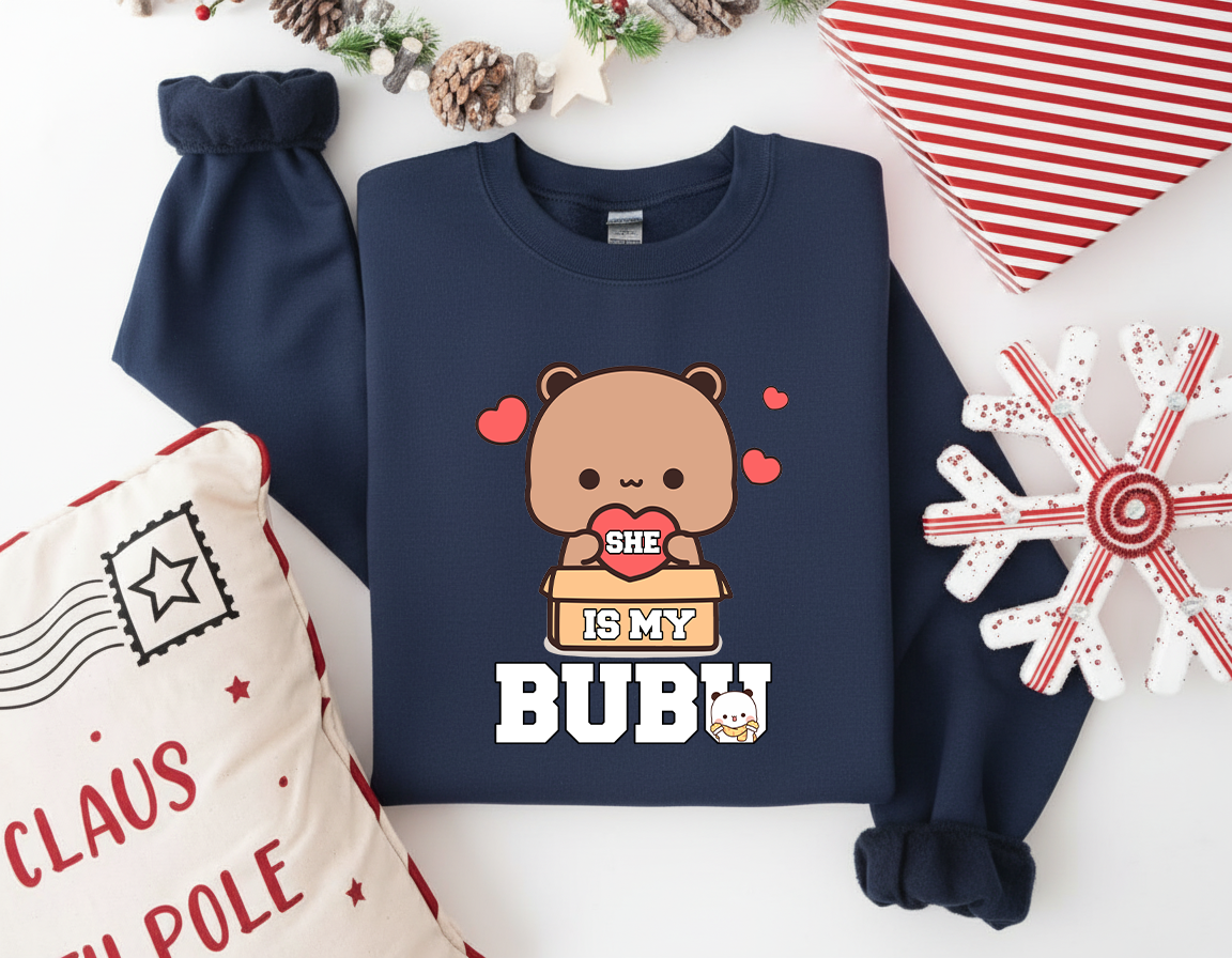 He Is My Dudu & She Is My Bubu Couple Sweatshirts | Matching His & Her Outfits
