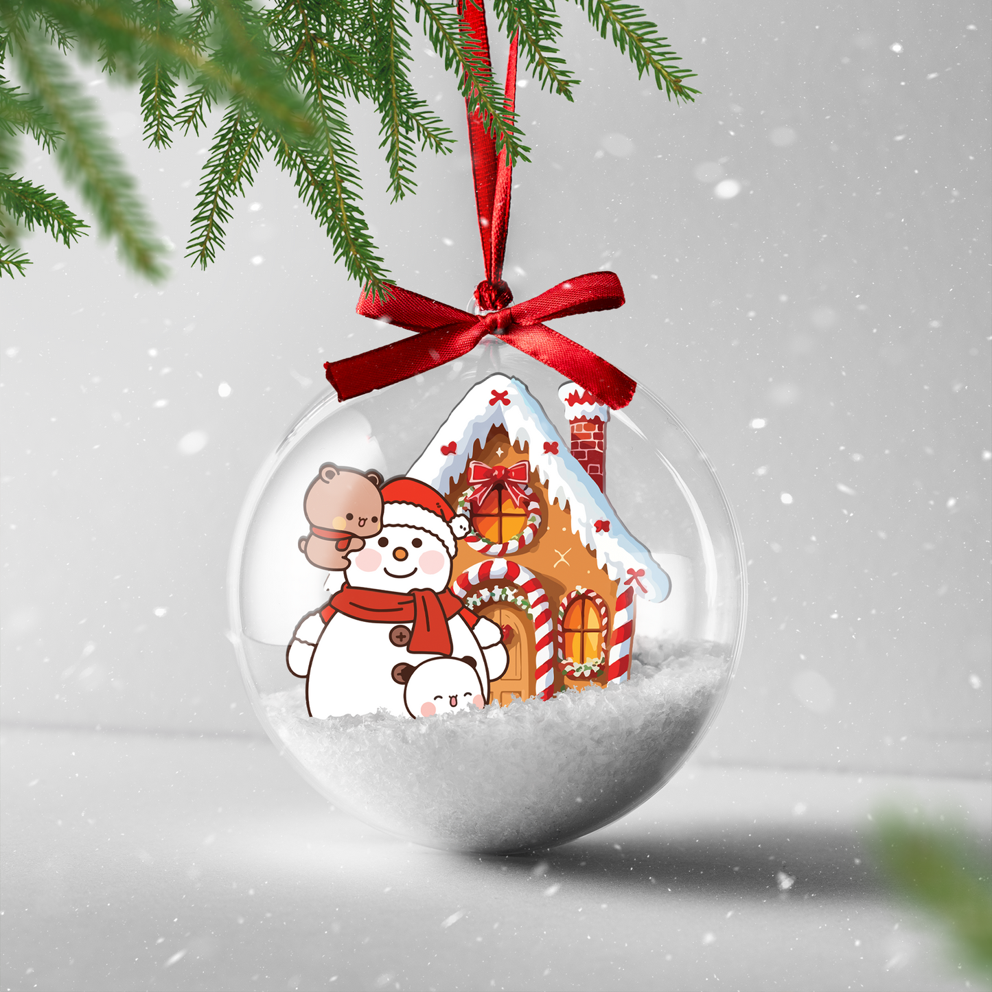 Adorable Bubu Dudu Xmas Ornament – Snowman Holiday Decoration Gift