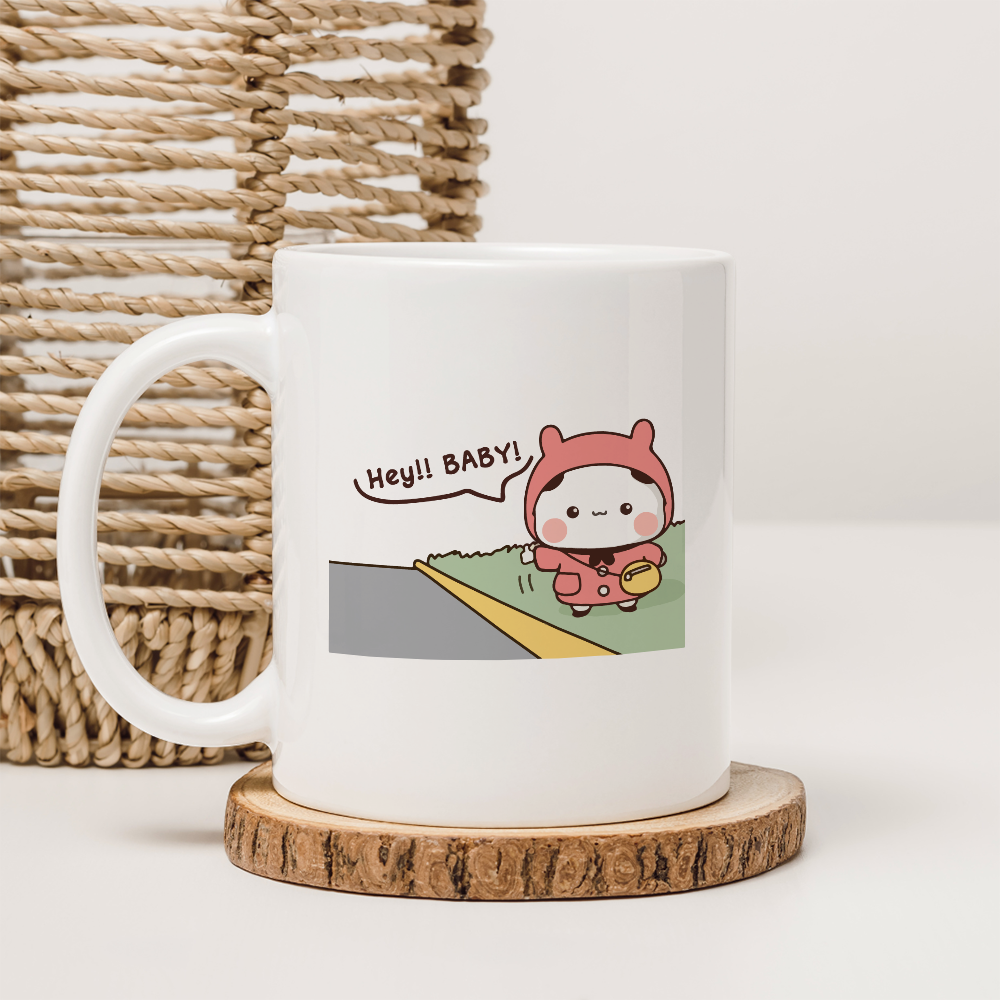Bubu & Dudu Mug – “Hey Baby” and Scooter Hug Design