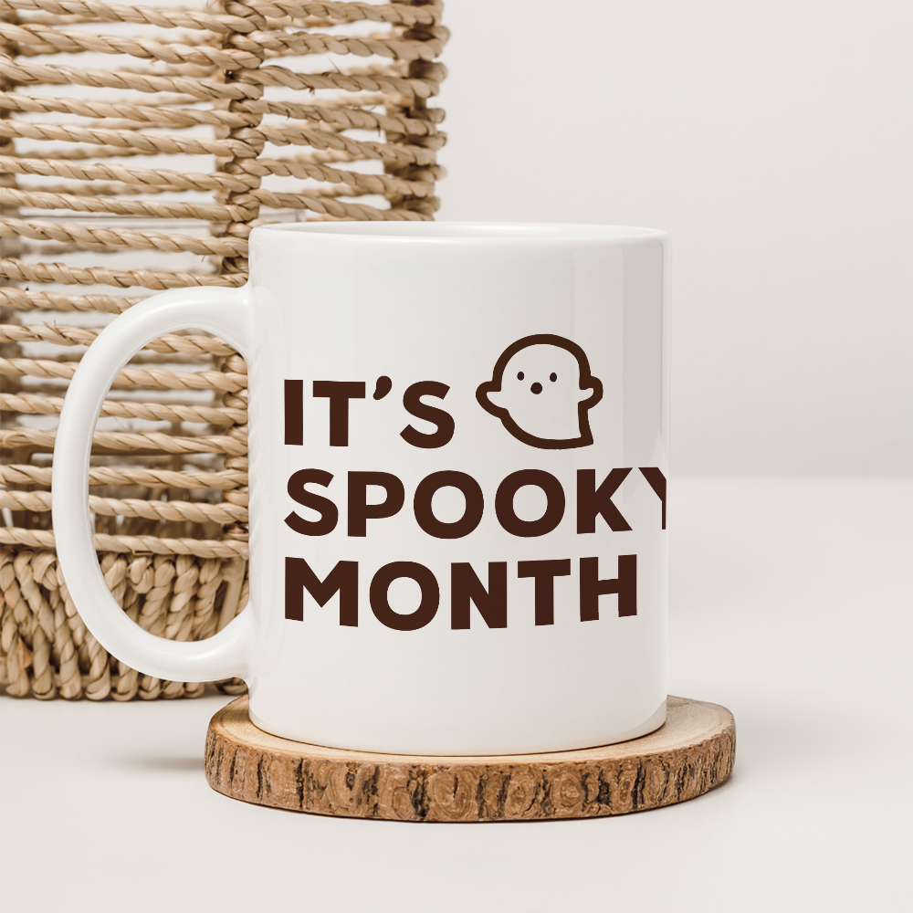 Cute Spooky Month Mug – Bubu & Dudu in Ghost & Bear Costumes