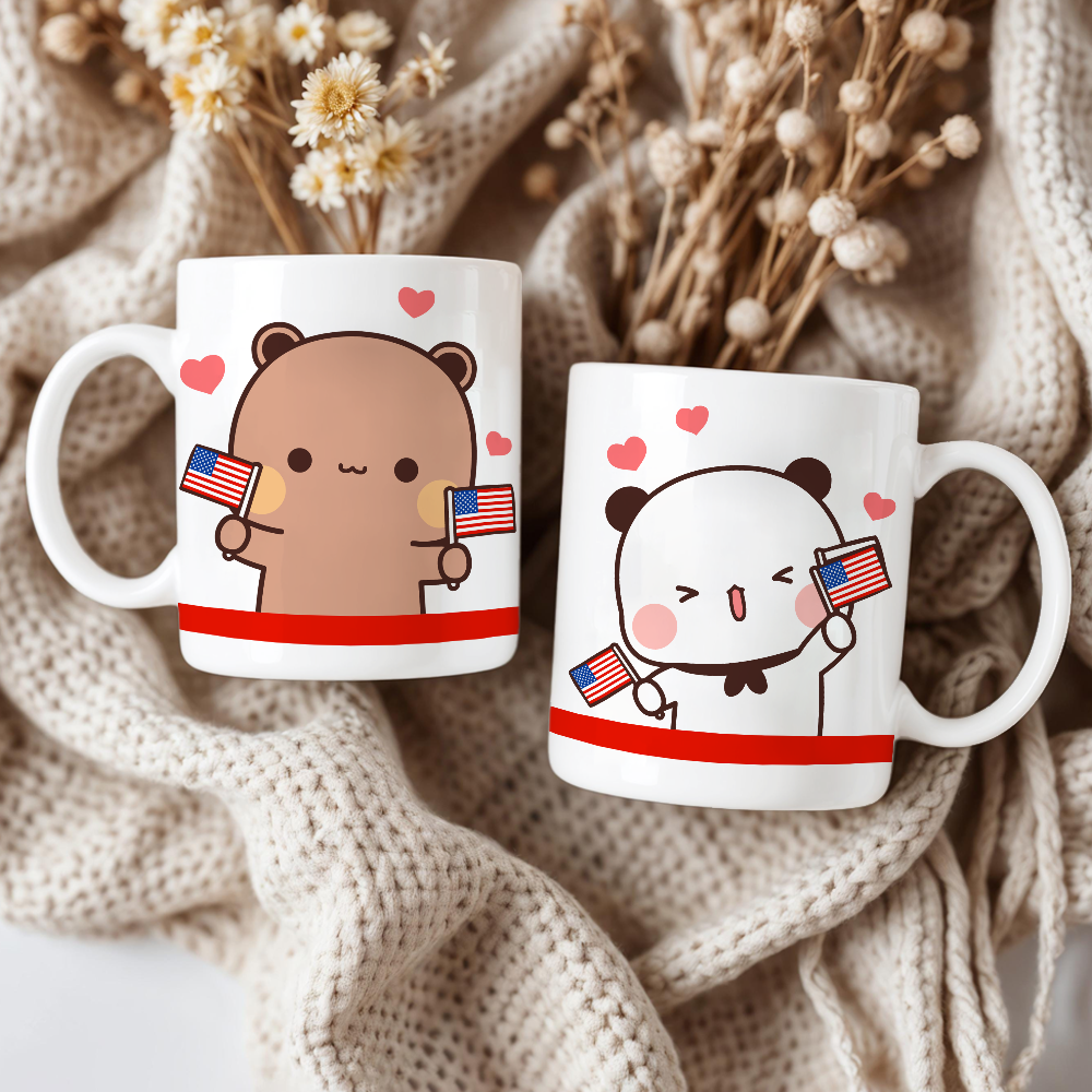 Bubu and Dudu 4th of July Mug – Love, Freedom & Patriot Vibes
