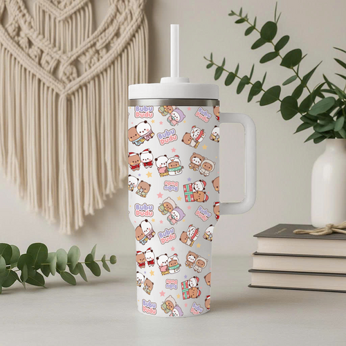 Bubu & Dudu Christmas Thermal Tumbler – Cute & Cozy