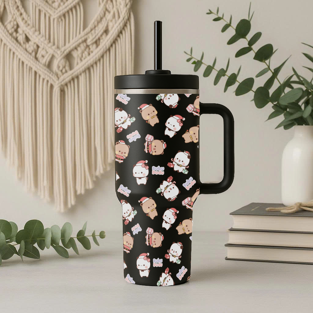 Bubu & Dudu Christmas Insulated Cup – Festive, Cute & Perfect for On-the-Go