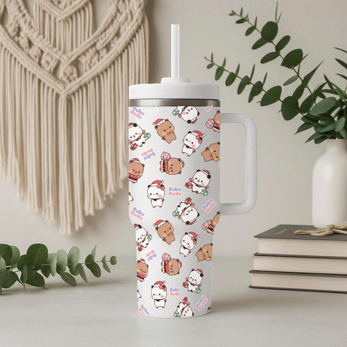Bubu & Dudu Christmas Insulated Cup – Festive, Cute & Perfect for On-the-Go