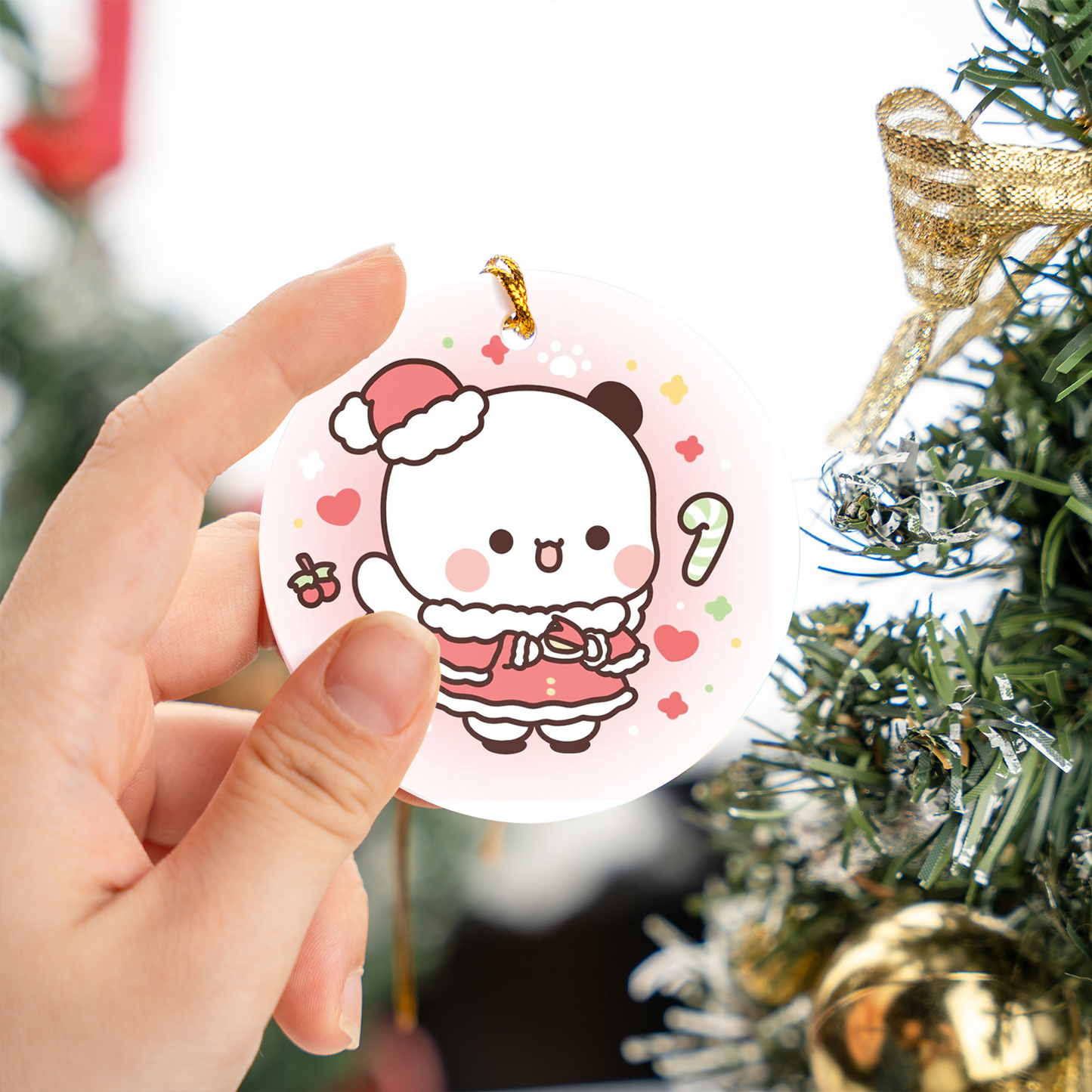 Cute Bubu & Dudu Christmas Ornaments – Ceramic Tree Decorations