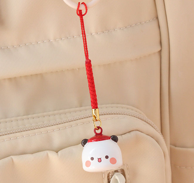 Bubu & Dudu Mini Bear Bell Charm – Cute Sound Keychain for Phone, Bag & Car