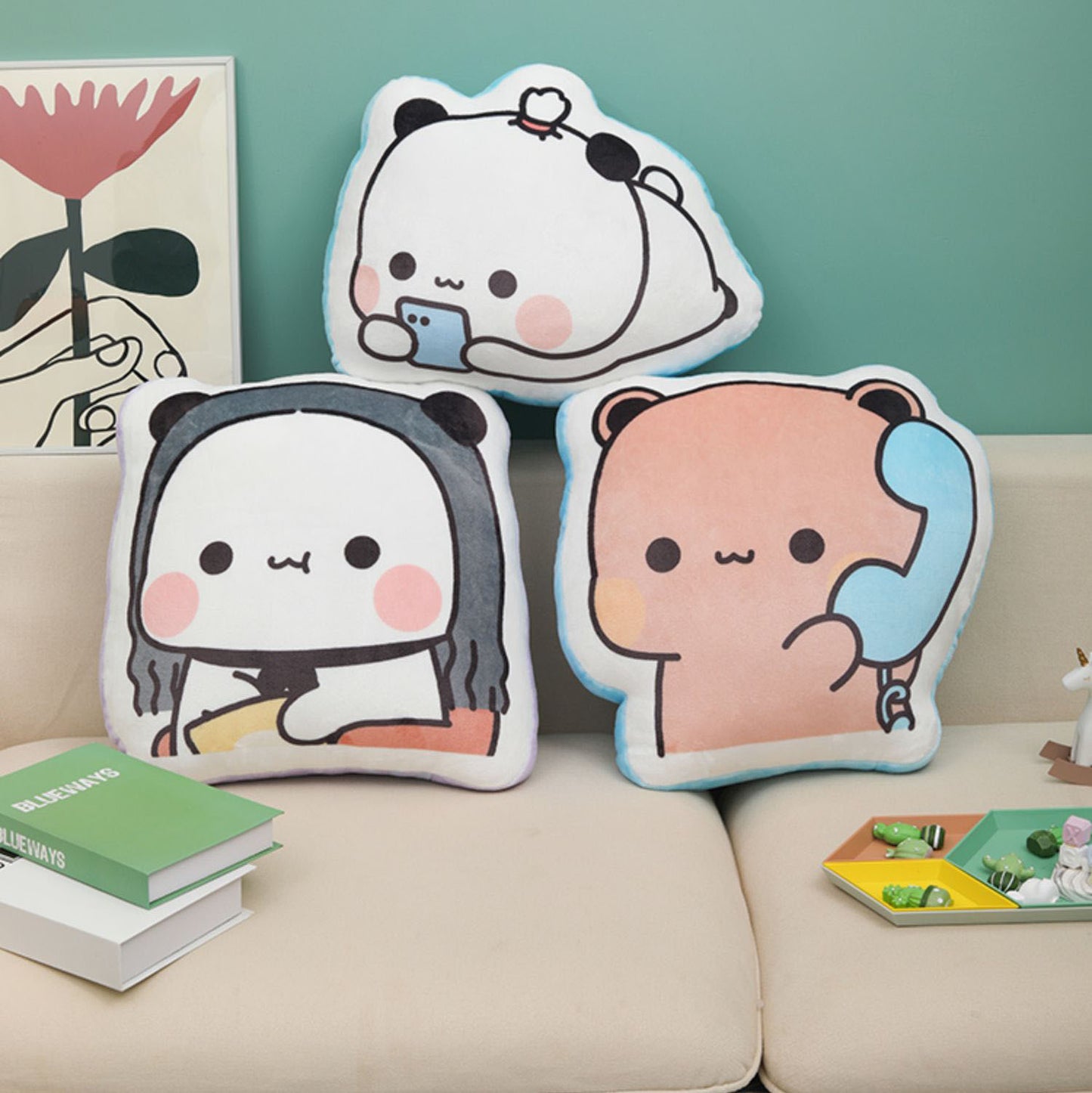 Bubu & Dudu Kawaii Plush Pillow – Oversized Cute Cartoon Cushion