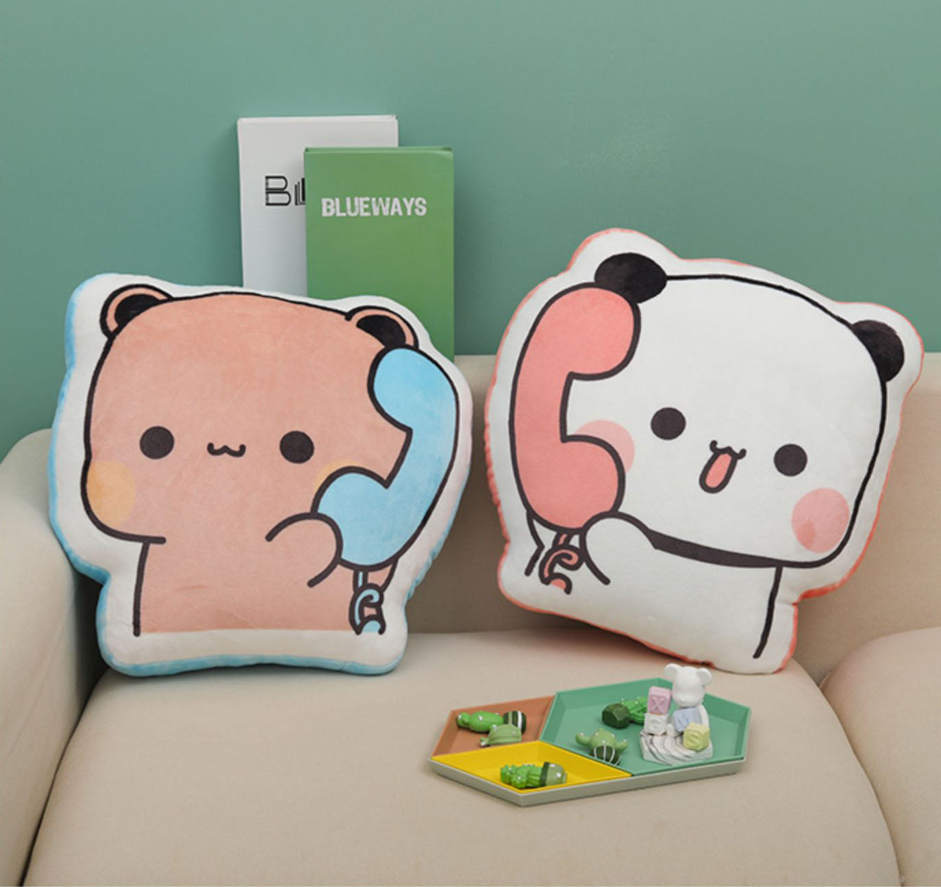 Bubu & Dudu Kawaii Plush Pillow – Oversized Cute Cartoon Cushion
