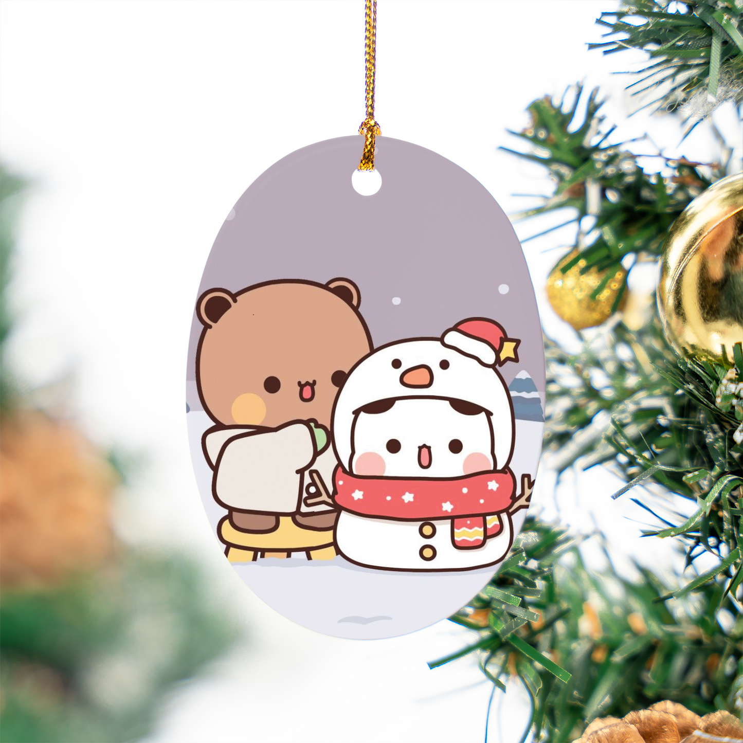 Bubu & Dudu Christmas Ornaments – Cute Ceramic Holiday Tree Decorations