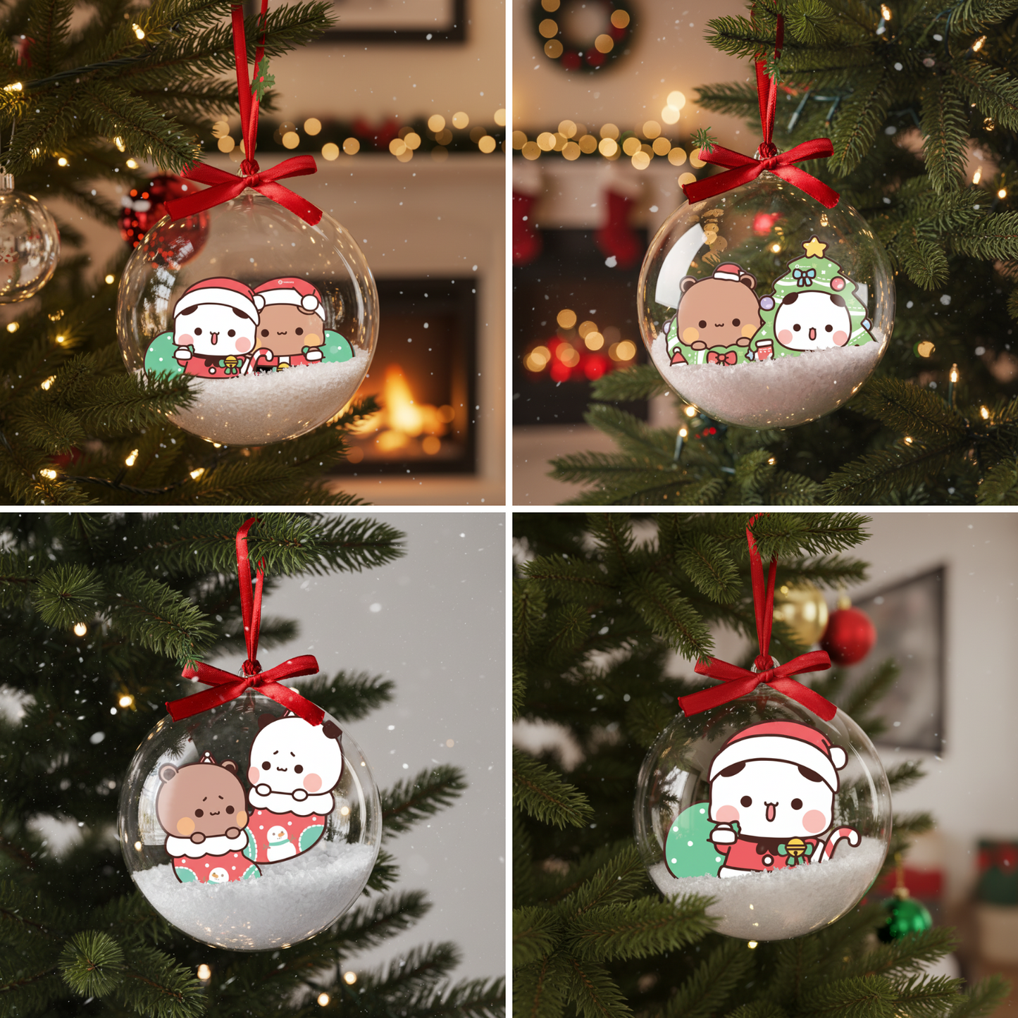 Bubu & Dudu Christmas Bauble – Cute Clear Holiday Ornament