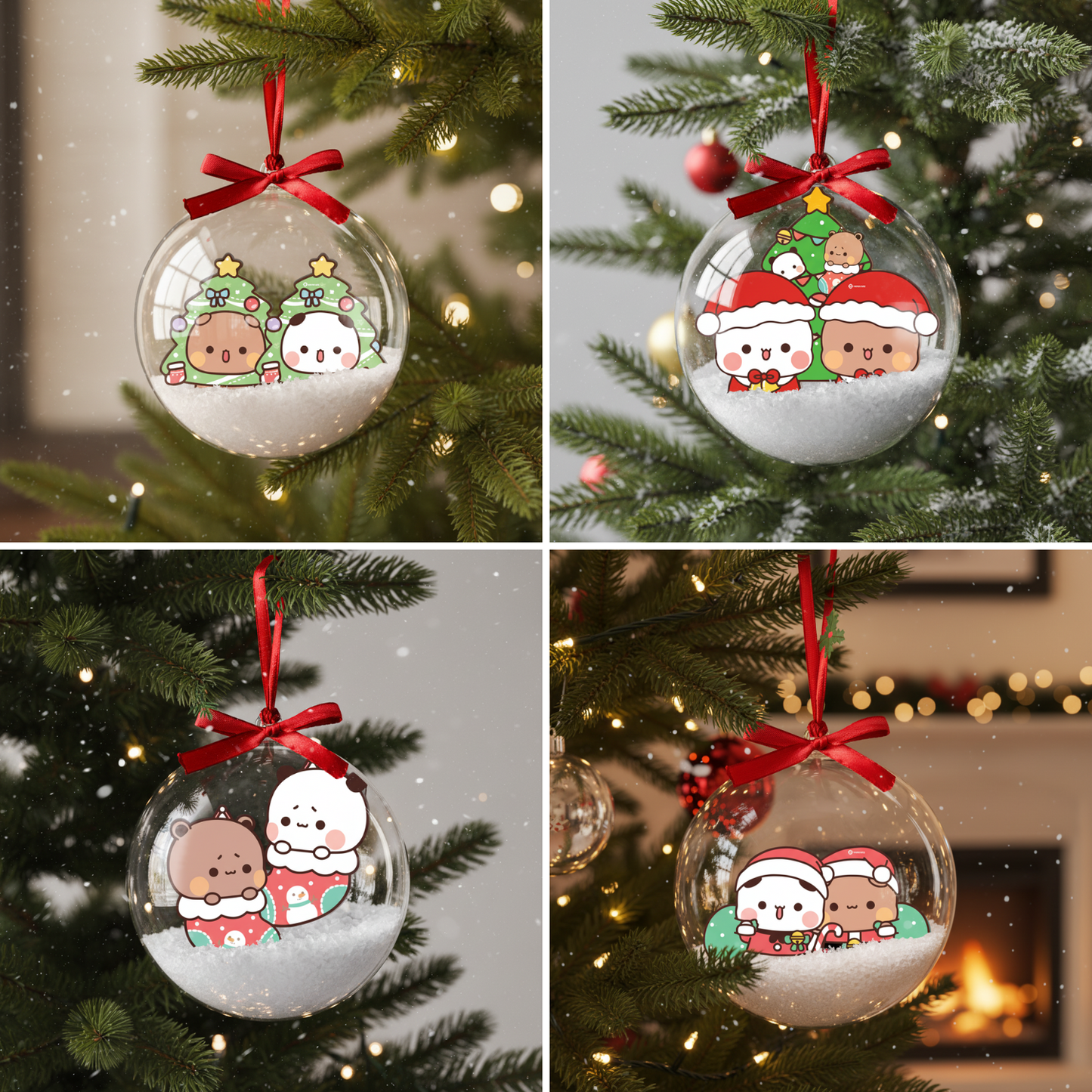 Christmas Bauble with Bubu & Dudu – Cute Clear Tree Ornament