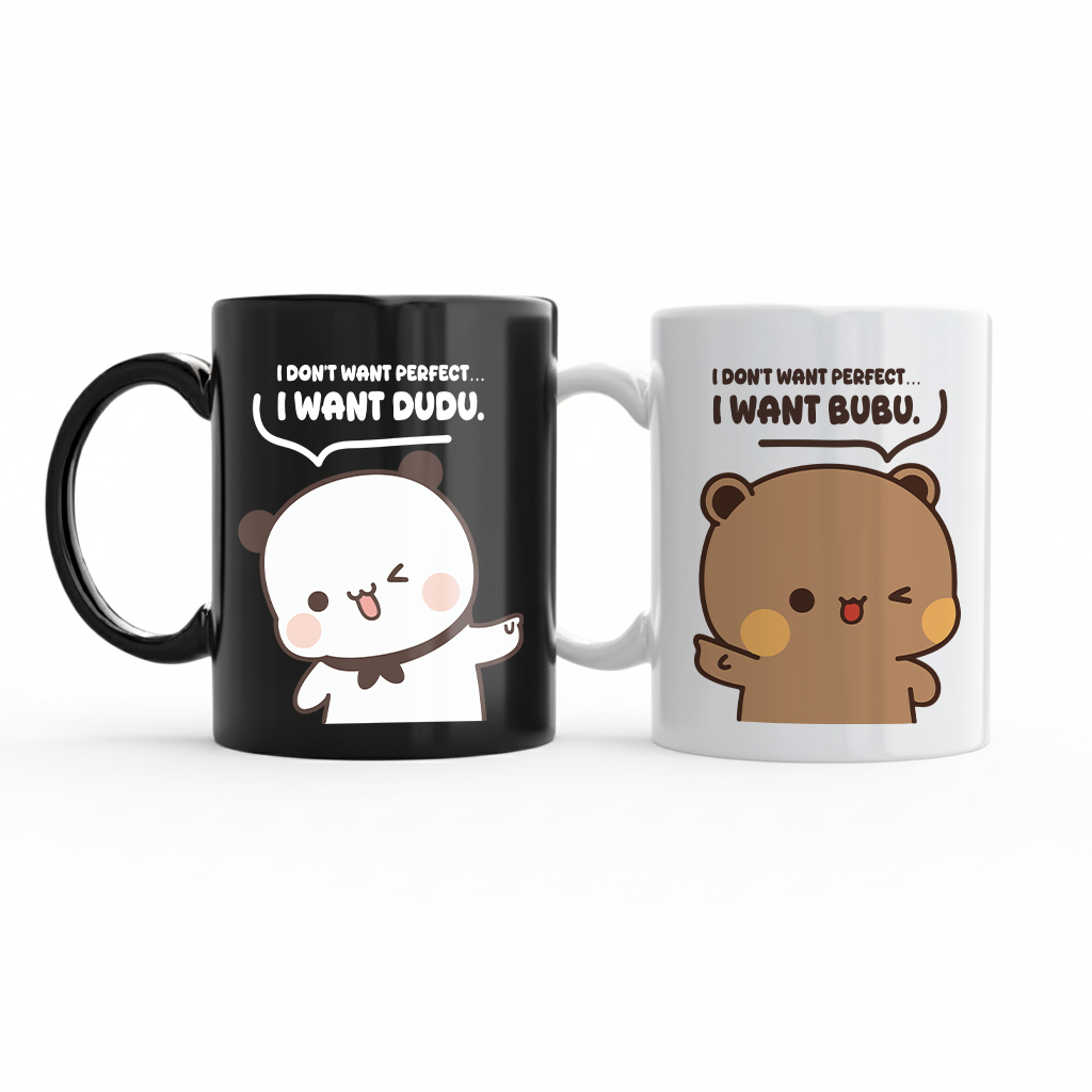 Bubu Dudu Couple Mugs – I Want You