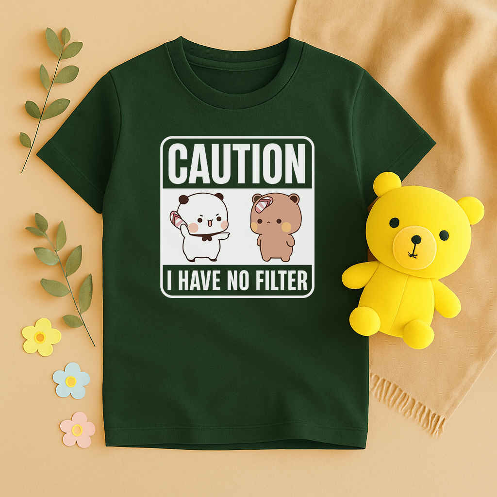 No Filter Tee β Bubu & Dudu Warning Style