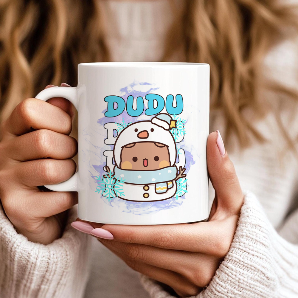 Bubu & Dudu Snowman Couple Mugs – Cute Winter Coffee Cup Gift Set
