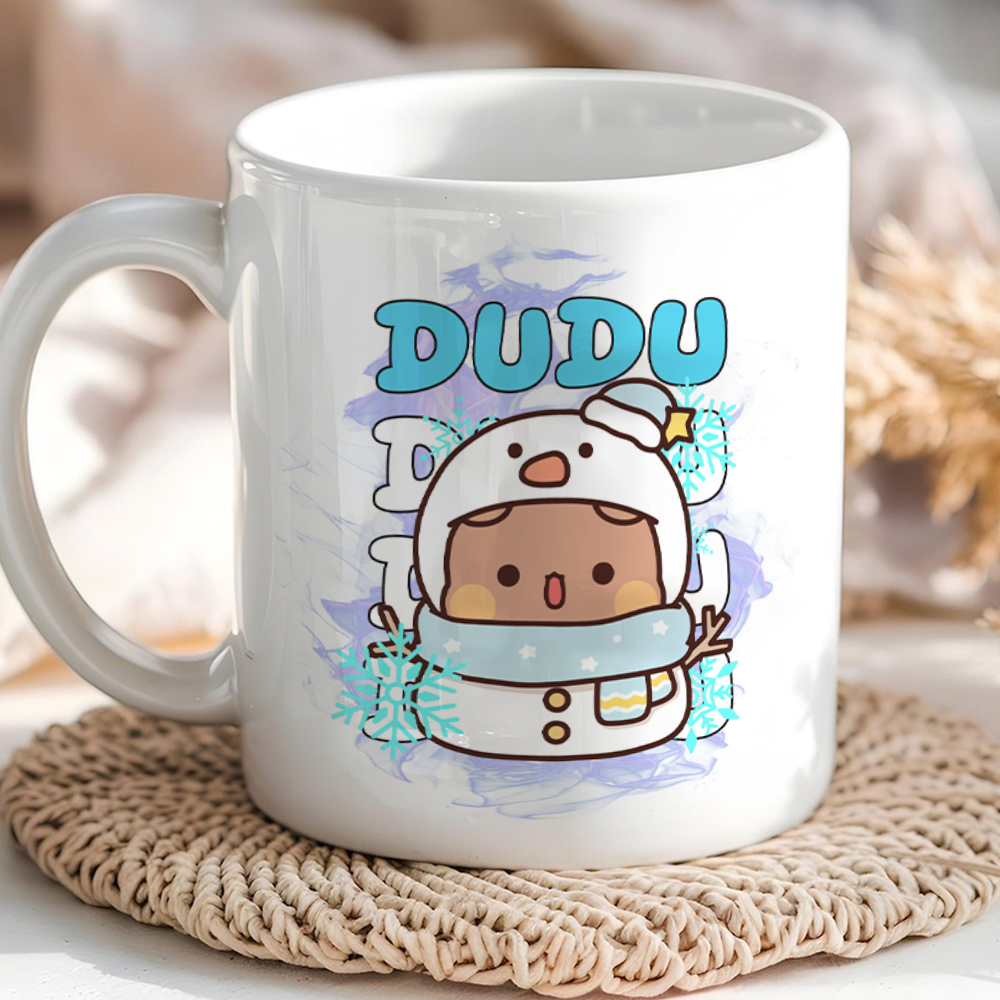 Bubu & Dudu Snowman Couple Mugs – Cute Winter Coffee Cup Gift Set