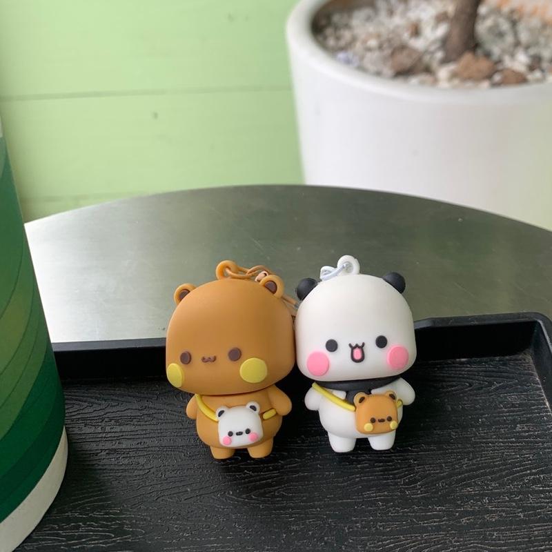 Bubu & Dudu Keychain Set – Cute Couple Bag Pendants (2 Pieces) - Heybubududu