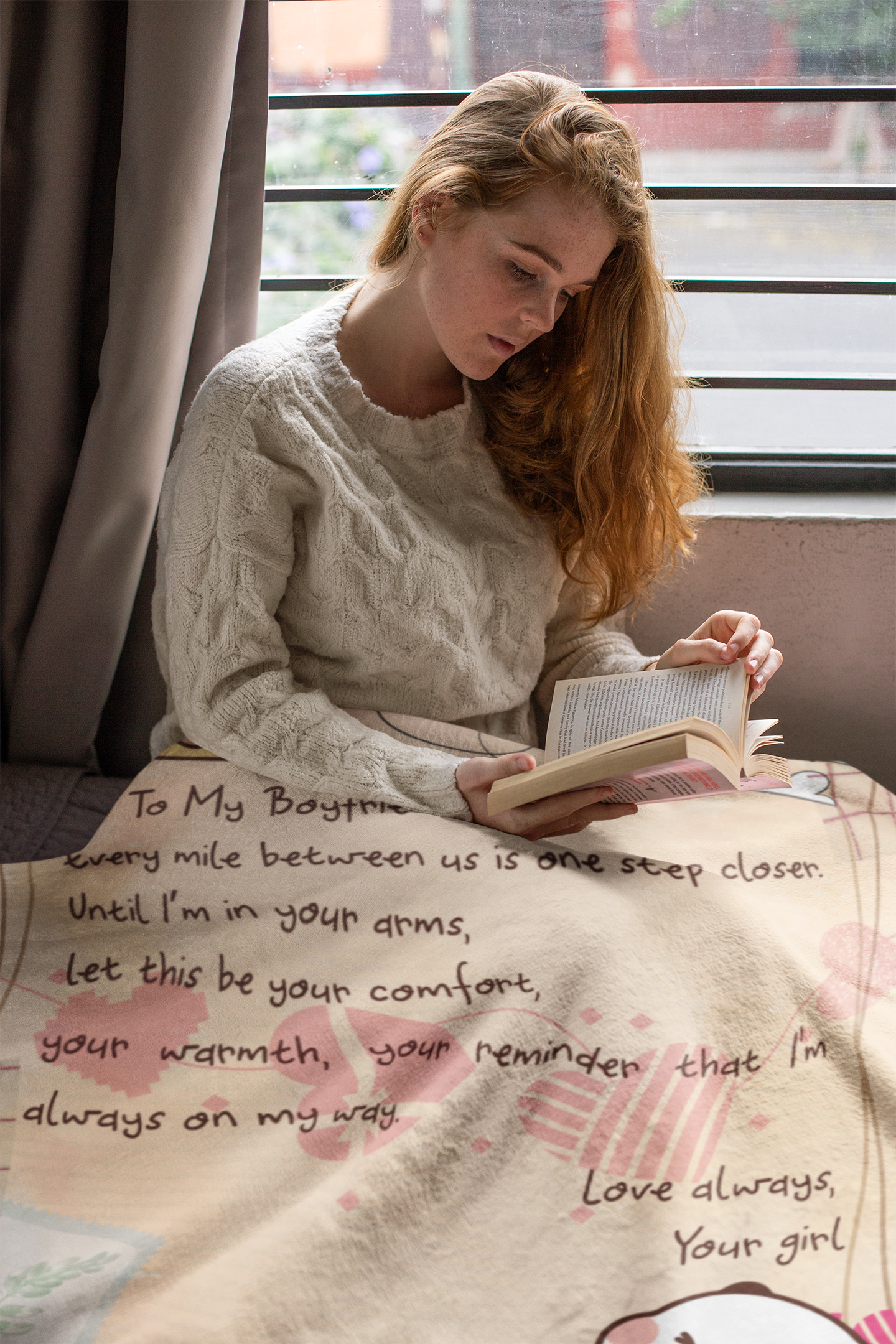 To My Boyfriend Blanket – Romantic Gift for Long Distance Relationship