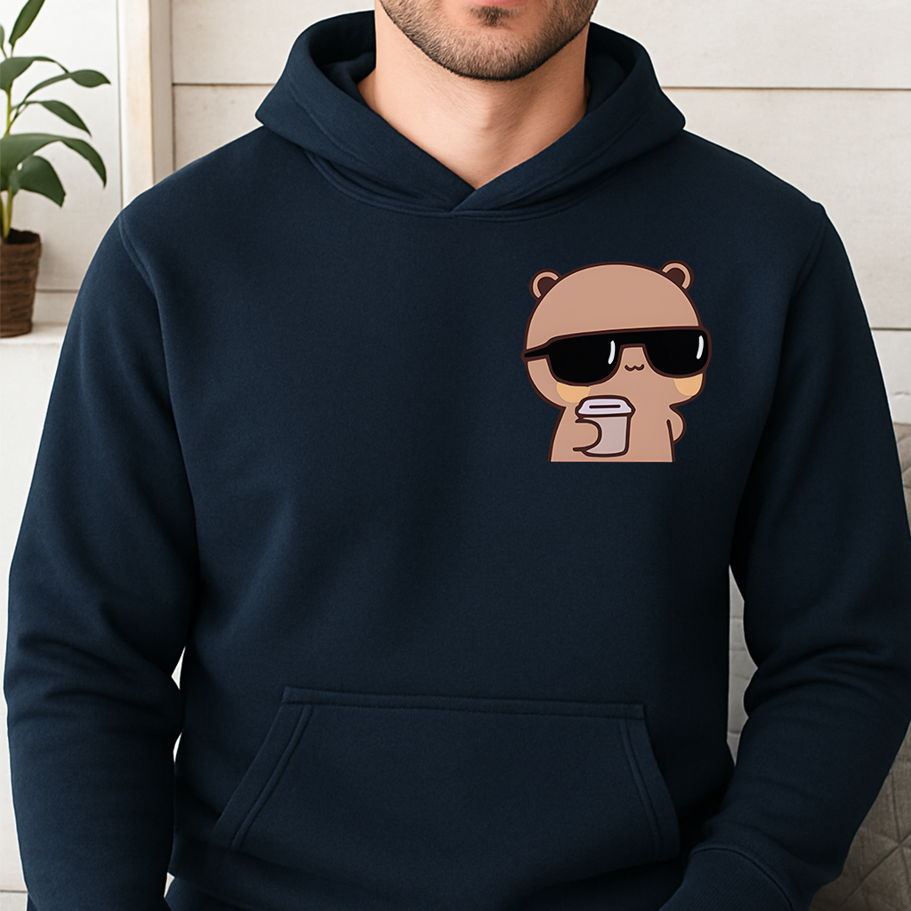 Bubu & Dudu Couple Hoodie β Chill Coffee Bears Edition