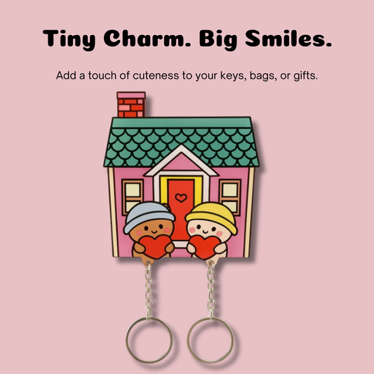 Bubu & Dudu Wooden Key Holder – Puzzle Hanger for Couples