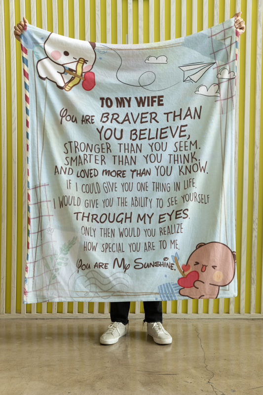 Wife Gift Blanket – Romantic & Inspirational Cozy Throw